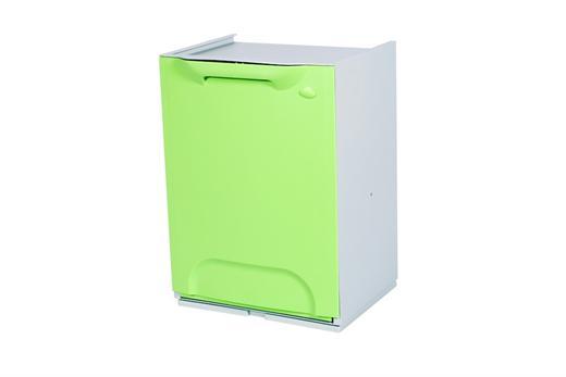 Cubo reciclaje individual apilable verde DUETT