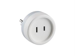 Adaptador Conversor 2 polos con tierra US 6A EUR GP blanco 050383E LEGRAND