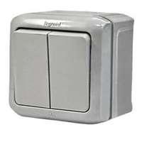 Conmutador doble FORIX gris IP44 782381 LEGRAND