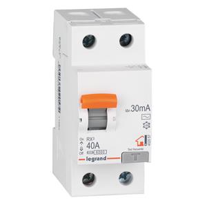 Diferencial RX³ 2 polos 230 V~ 30mA 40A tipo AC 402057 LEGRAND