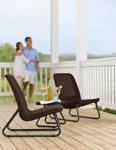 Set Rattan 2 Sillones+1 Mesa Marron