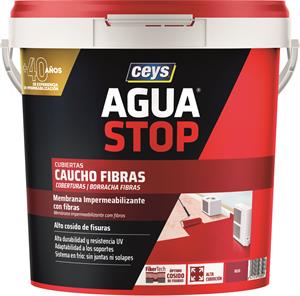 Aguastop Caucho Fibras 1KG Terracota