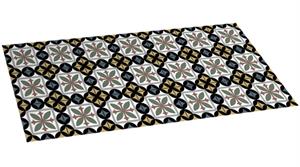 Alfombra vinílica estampada CROMA Hidra-negro 45x75 cm AP100